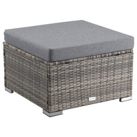 Outdoor wicker ottoman in Grey Kings Warehouse