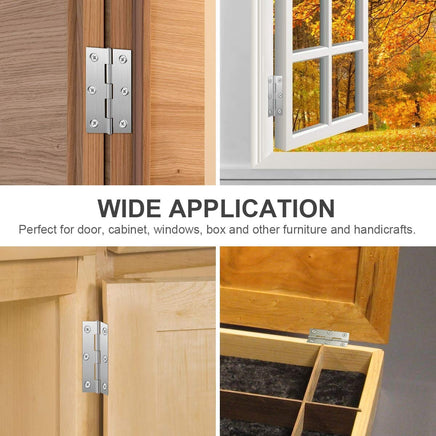 Pack of 20 Hinge 3 Inch Stainless Steel Door Hinges Cabinet Door Hinges Furniture Kings Warehouse