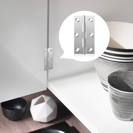 Pack of 20 Hinge 3 Inch Stainless Steel Door Hinges Cabinet Door Hinges Furniture Kings Warehouse
