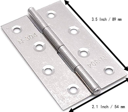 Pack of 6 Hinge 3.5 Inch Stainless Steel Door Hinges Cabinet Door Hinges Furniture Kings Warehouse