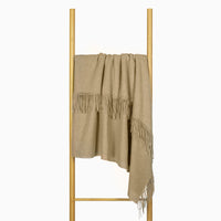 Paddington Throw - Fine Wool Blend - Camel Kings Warehouse