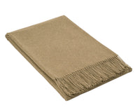 Paddington Throw - Fine Wool Blend - Camel Kings Warehouse