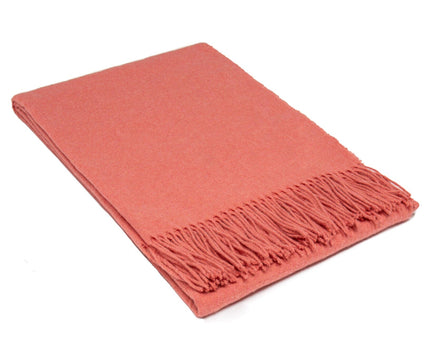 Paddington Throw - Fine Wool Blend - Peach Kings Warehouse
