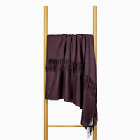Paddington Throw - Fine Wool Blend - Plum Kings Warehouse