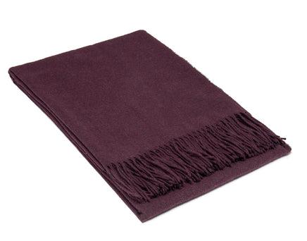 Paddington Throw - Fine Wool Blend - Plum Kings Warehouse