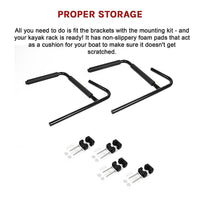 Pair Kayak Storage Rack Hanger Supporter Carrier Surfboard Holder Wall Bracket Tools Kings Warehouse