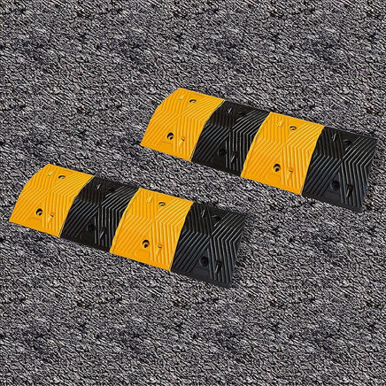 Pair of 1m Long 60T Load Rubber Speed Bump Hump Modular Speed Humps Road Hump Home & Garden Kings Warehouse