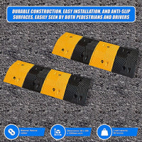 Pair of 1m Long 60T Load Rubber Speed Bump Hump Modular Speed Humps Road Hump Home & Garden Kings Warehouse