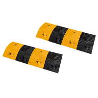 Pair of 1m Long 60T Load Rubber Speed Bump Hump Modular Speed Humps Road Hump Home & Garden Kings Warehouse