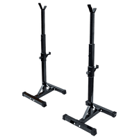 Pair of Adjustable Squat Rack Sturdy Steel Barbell Bench Press Stands GYM/HOME Kings Warehouse