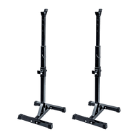 Pair of Adjustable Squat Rack Sturdy Steel Barbell Bench Press Stands GYM/HOME Kings Warehouse