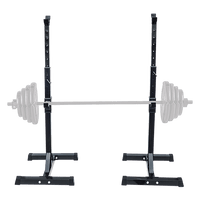 Pair of Adjustable Squat Rack Sturdy Steel Barbell Bench Press Stands GYM/HOME Kings Warehouse