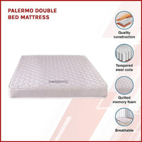 PALERMO Double Bed Mattress Furniture Kings Warehouse