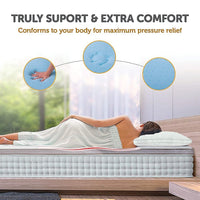 Palermo Double Memory Foam Mattress Topper Cooling Gel Infused CertiPUR Approved Kings Warehouse 
