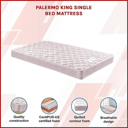 PALERMO King Single Bed Mattress Furniture Kings Warehouse