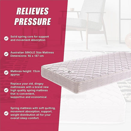 PALERMO Single Bed Mattress Furniture Kings Warehouse