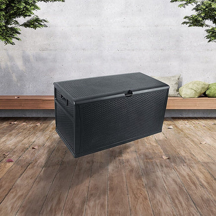 Patio Deck Box Outdoor Storage Plastic Bench Box 450 Litre Home & Garden Kings Warehouse