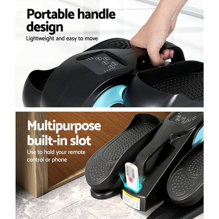 Pedal Exerciser Mini Exercise Bike Cross Trainer 50W Blue Sports & Fitness Kings Warehouse