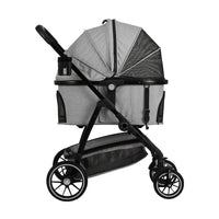 Pet Stroller Pram Large Dog Cat Carrier Travel Pushchair Foldable 4 Wheels Passionate for Pets Kings Warehouse