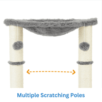 Petwiz 52cm Faux Fur Cat Tree Kings Warehouse