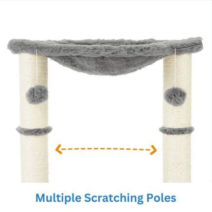 Petwiz 52cm Faux Fur Cat Tree Kings Warehouse