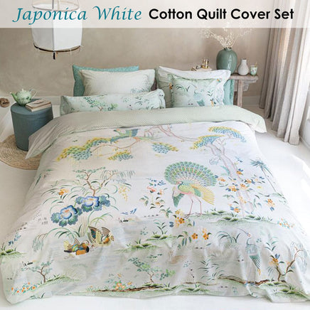 PIP Studio Japonica White Quilt Cover Set Queen Home & Garden Kings Warehouse