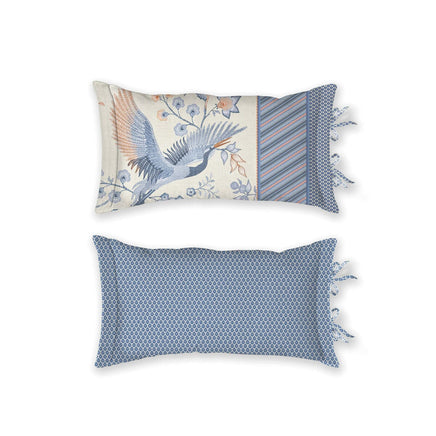PIP Studio Royal Birds Blue Oblong Cushion Home & Garden Kings Warehouse