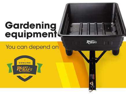 PLANTCRAFT 400LBS Poly Dump Cart Garden Tip Trailer Tray Tow Quad ATV Ride Home & Garden Kings Warehouse