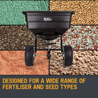PLANTCRAFT Tow Behind Broadcast Spreader 90kg 105L Seed Fertiliser Tow Rotary Kings Warehouse