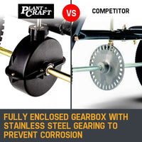 PLANTCRAFT Tow Behind Broadcast Spreader 90kg 105L Seed Fertiliser Tow Rotary Kings Warehouse