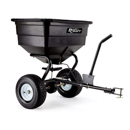 PLANTCRAFT Tow Behind Broadcast Spreader 90kg 105L Seed Fertiliser Tow Rotary Kings Warehouse