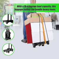Portable Cart Folding Dolly Push Truck Hand Collapsible Trolley Luggage 70Kg Kings Warehouse 