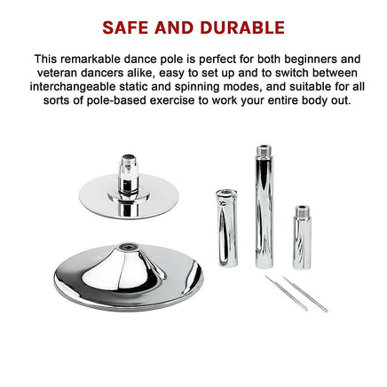 Portable Dance Pole Dancing Spinning Home Gym Fitness Sports & Fitness Kings Warehouse