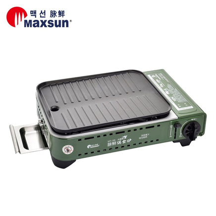 Portable Gas BBQ Stove PRO Grill Plate Burner Butane Camping Gas Cooker With Non Stick Pan and Lid Outdoor Kings Warehouse