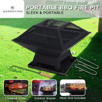 Portable Outdoor Fire Pit for BBQ, Grilling, Cooking, Camping Kings Warehouse