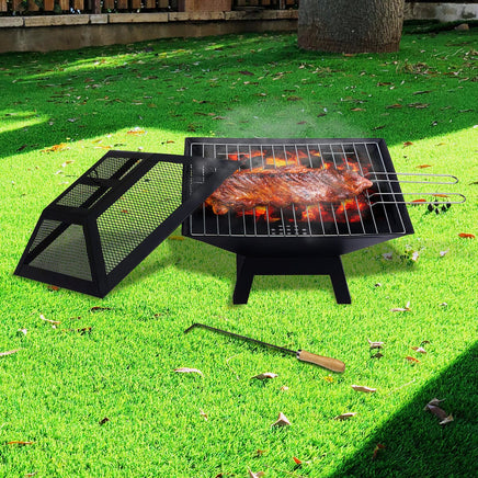 Portable Outdoor Fire Pit for BBQ, Grilling, Cooking, Camping Kings Warehouse