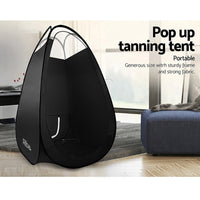 Portable Pop Up Tanning Tent - Black Health & Beauty Kings Warehouse