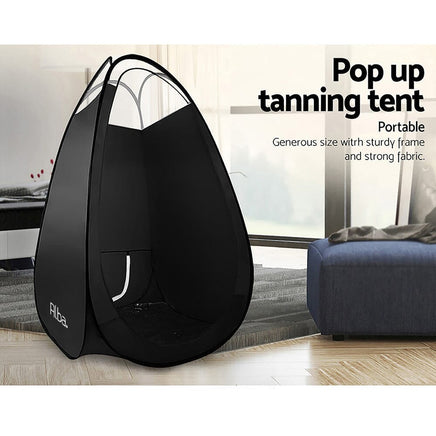 Portable Pop Up Tanning Tent - Black Health & Beauty Kings Warehouse