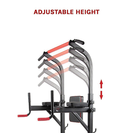Power Tower Chin Up Bar Push Pull Up Knee Raise Weight Bench Gym Station Sports & Fitness Kings Warehouse