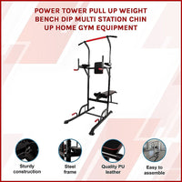 Power Tower Pull Up Weight Bench Dip Multi Station Chin Up Home Gym Equipment Sports & Fitness Kings Warehouse