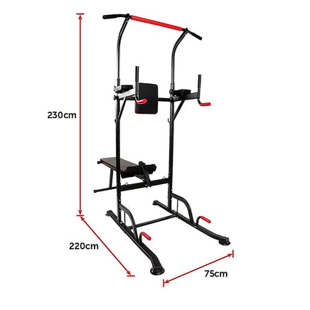 Power Tower Pull Up Weight Bench Dip Multi Station Chin Up Home Gym Equipment Sports & Fitness Kings Warehouse