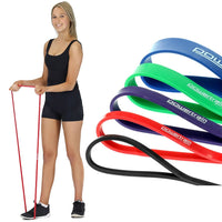 Powertrain 5x Home Workout Resistance Bands Gym Exercise Kings Warehouse