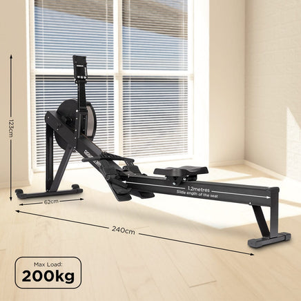 Powertrain Air Rowing Machine Resistance Rower for Home Gym Cardio Kings Warehouse