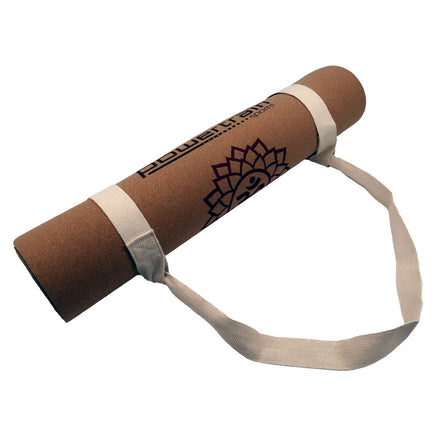 Powertrain Cork Yoga Mat with Carry Straps Home Gym Pilates - Chakras Sports & Fitness Kings Warehouse