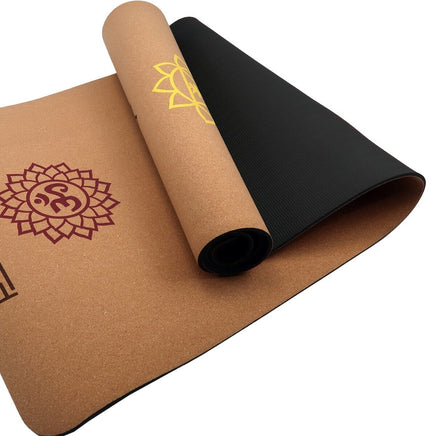 Powertrain Cork Yoga Mat with Carry Straps Home Gym Pilates - Chakras Sports & Fitness Kings Warehouse