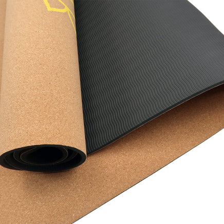 Powertrain Cork Yoga Mat with Carry Straps Home Gym Pilates - Chakras Sports & Fitness Kings Warehouse