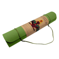 Powertrain Eco-friendly Dual Layer 6mm Yoga Mat | Olive | Non-slip Surface And Carry Strap For Ultimate Comfort And Portability Kings Warehouse