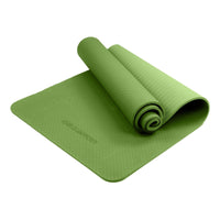 Powertrain Eco-friendly Dual Layer 6mm Yoga Mat | Olive | Non-slip Surface And Carry Strap For Ultimate Comfort And Portability Kings Warehouse