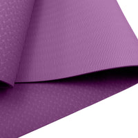 Powertrain Eco-friendly Dual Layer 6mm Yoga Mat | Royal Purple | Non-slip Surface And Carry Strap For Ultimate Comfort And Portability Kings Warehouse