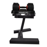 Powertrain GEN2 Pro Adjustable Dumbbell Set - 2 x 25kg (50kg) Home Gym Weights with Stand Kings Warehouse